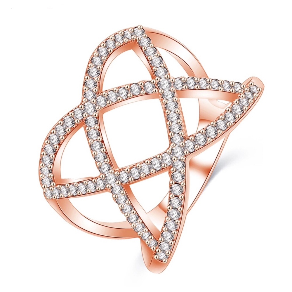 Kathy Rose Gold Crisscross Ring